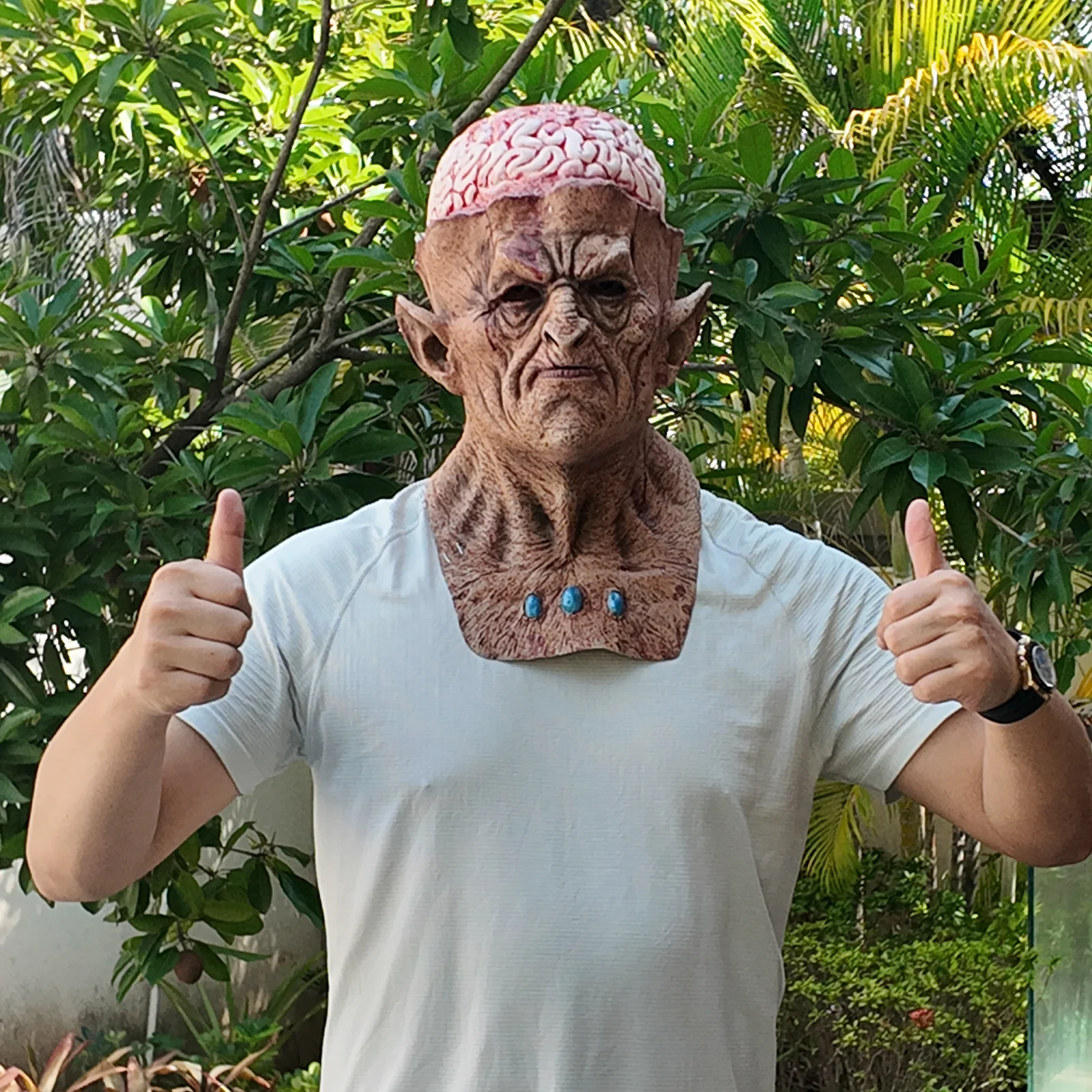 หน้ากากยางลาเท็กซ์รูปหัวแวมไพร์สยองขวัญ หน้ากากซอมบี้ หน้ากากปีศาจเหมือนจริง สำหรับคอสเพลย์ฮาโลวีน สำหรับผู้ใหญ่