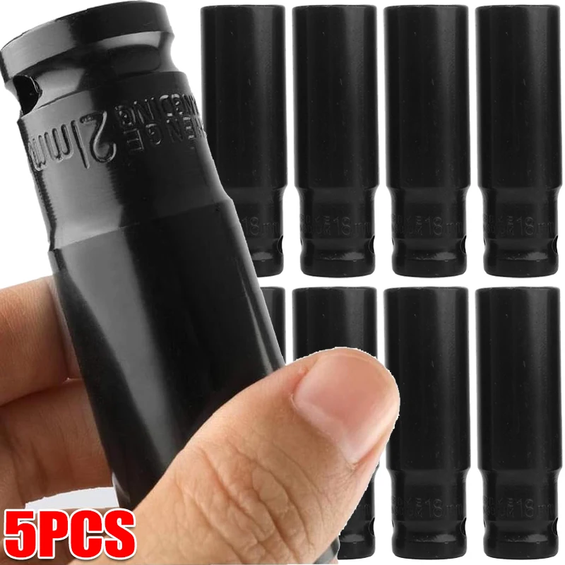 Enchufe de accionamiento de 1/2 ", llave métrica de impacto eléctrica de acero de 6 puntos para reparación de automóviles en casa, herramientas eléctricas manuales para quitar tornillos de neumáticos