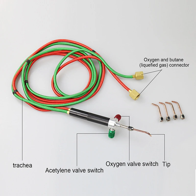 Imagem -05 - Kit Tocha de Solda com Pontas Tocha de Propano Pistola de Acetileno de Oxigênio Máquina de Solda de Jóias Solda