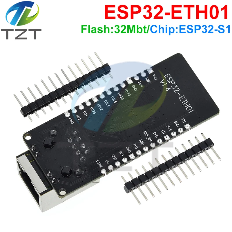 Imagem -06 - Placa de Módulo sem Fio com Porta Serial Embutida Rede Ethernet Compatível com Bluetooth Wi-fi Combo Gateway Mcu Esp32 Wt32-eth01