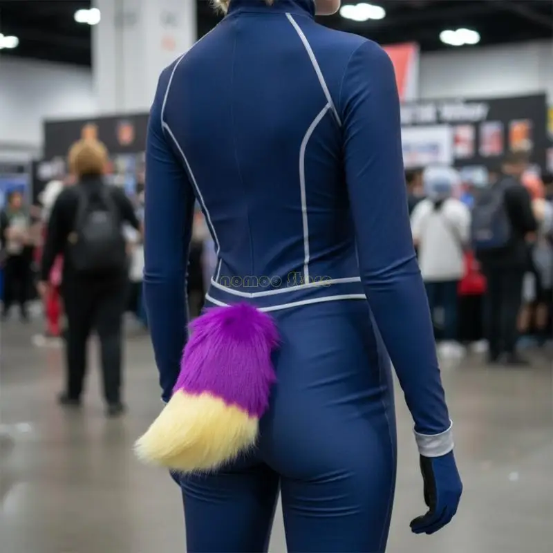 31BF الفراء فو الثعالب زي ذيل الكبار/في سن المراهقة تأثيري هالوين عيد الميلاد حفلة زي القطط الكلب الذئب ليوبارد الذيل كليب على #2