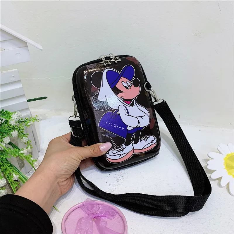 Disney Mickey Mouse Messenger bag Children's Crossbody Bags Cartoon Mickey Minnie Mouse Children Shoulder Bag Boy Girl Bag Gift