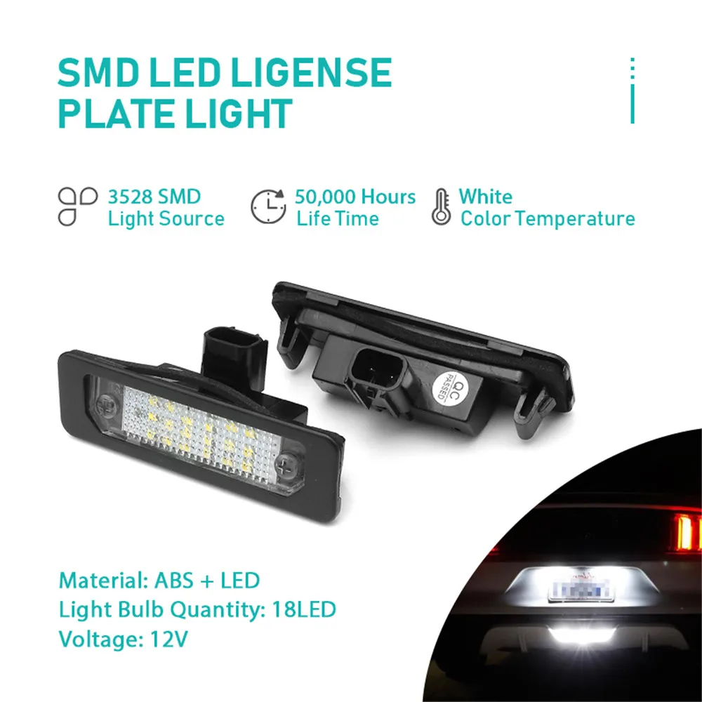 2Pcs LED License Plate Lamp Kit For Ford Mustang Flex Taurus Focus Fusion Mercury