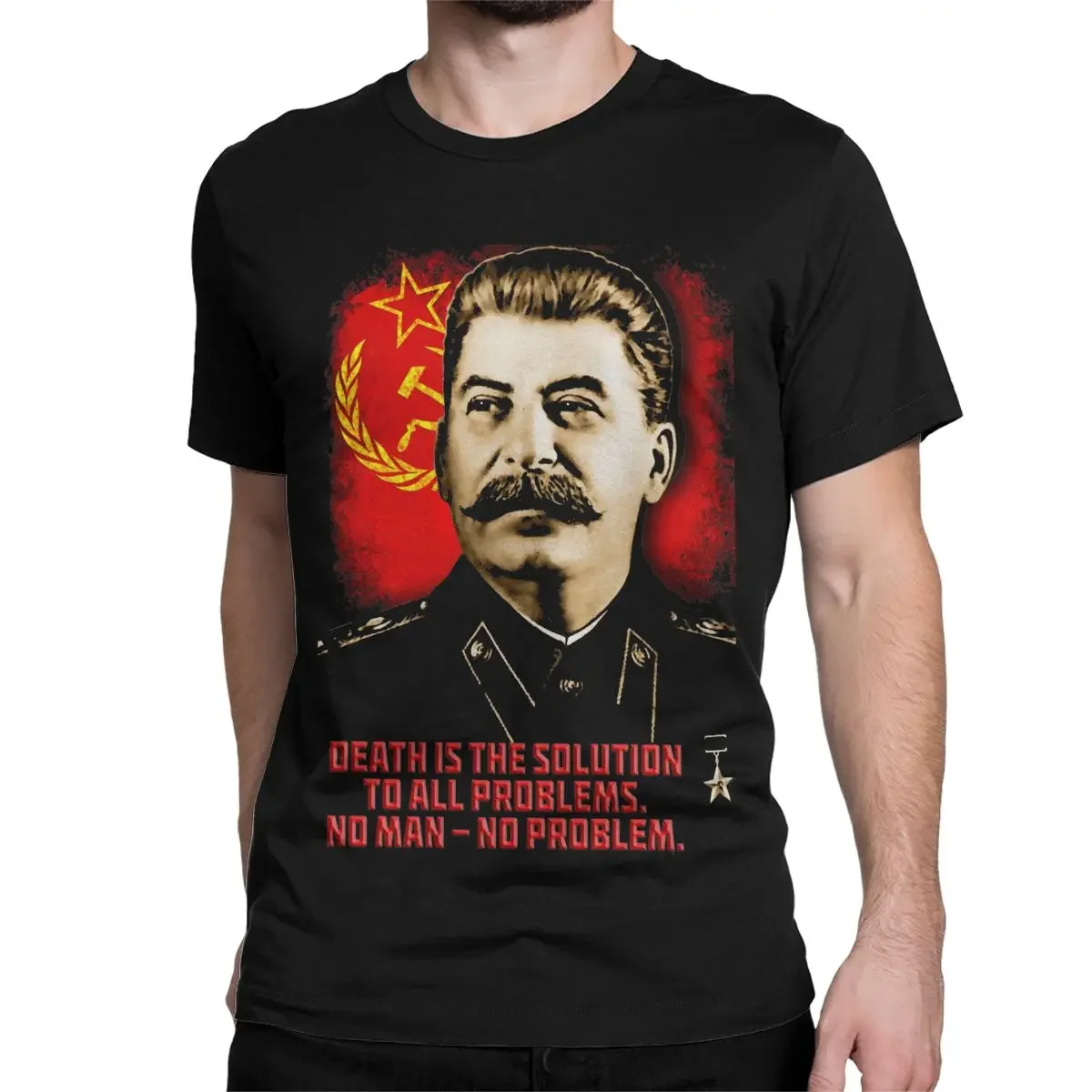 Men T-Shirt Allied Nations Joseph Stalin Funny Cotton Short Sleeve USSR Russia T Shirts Round Collar Clothes Gift streetwear new