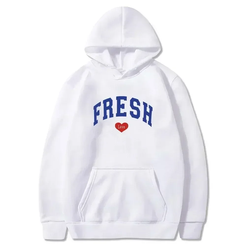 Varsity Sweatshirts Fresh Love Print Dames Herfst Winter Mode Streetwear Kleding