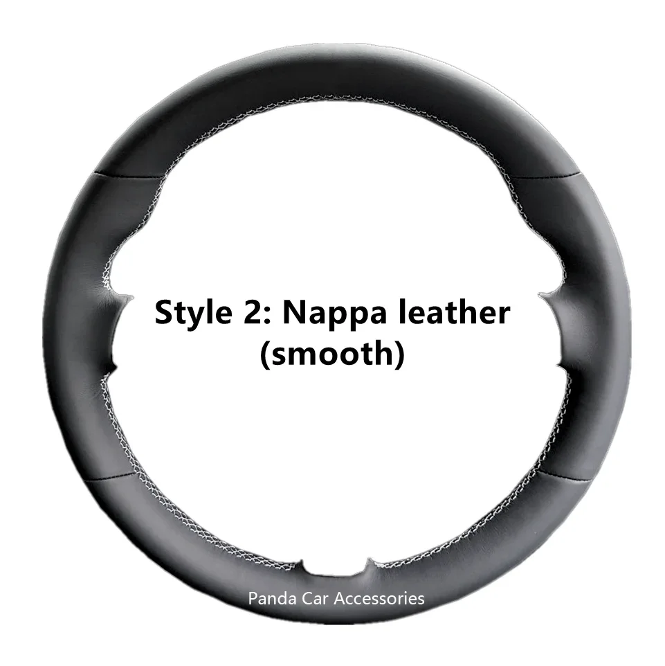 Suede Genuine Leather Blue Thread Steering Wheel Cover Car Accessoires Specifically for Mercedes Benz A-Class B-Class C-Class 3