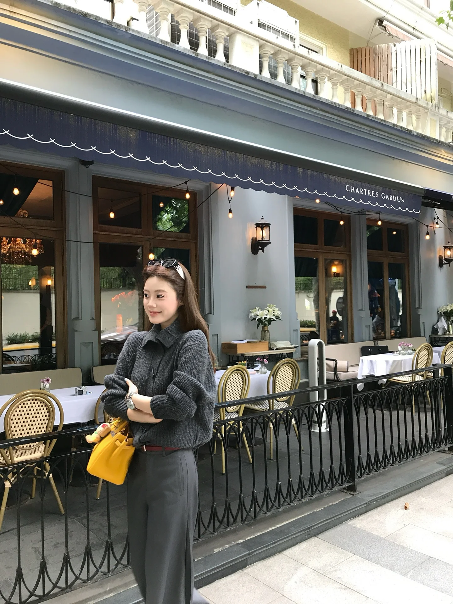 

ay Knitted Sweater with Button Collar for Women High-End Feeling Commute Sle Slim Fit Casual Outerwear by It'real