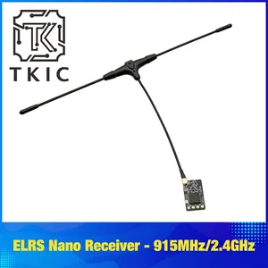 TKICFPV ELRS Nano Receiver - 915MHz|2.4GHz,T-Antenna,for RC Airplane FPV Long Range Drones DIY Parts Racing｜Freestyle  Drones