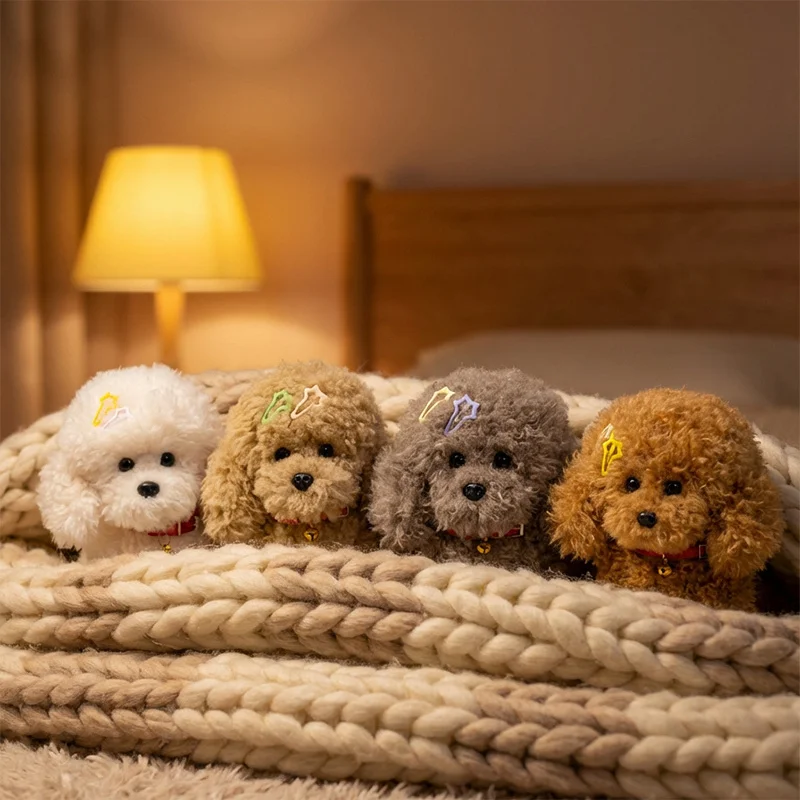 30/35/40cm 메두사 앉은 자세 테디 강아지 인형 시뮬레이션 곱슬 테디 강아지 부드러운 봉제 동물 애완견 어린이 생일 선물