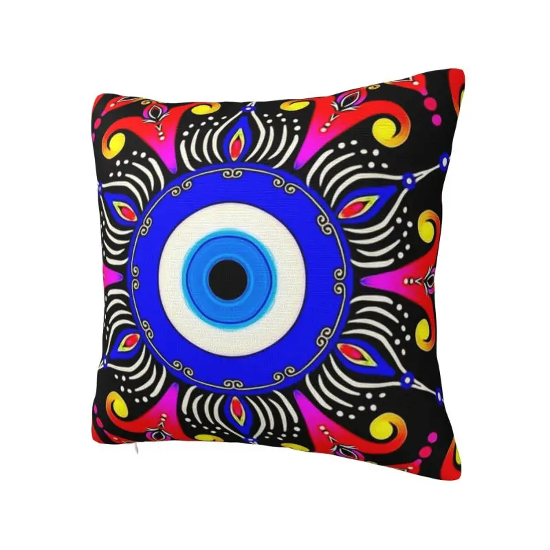 Custom Mediterranean Evil Eye Luxury Pillow Cover Home Decorative Turkish Amulet Culture Cushions for Sofa