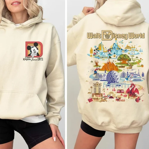 Walt Disney World Sudadera Vintage Disneyworld Sudadera Magic Kingdom 1971 Sudadera con capucha Disney Trip Suéter Trip Suéter