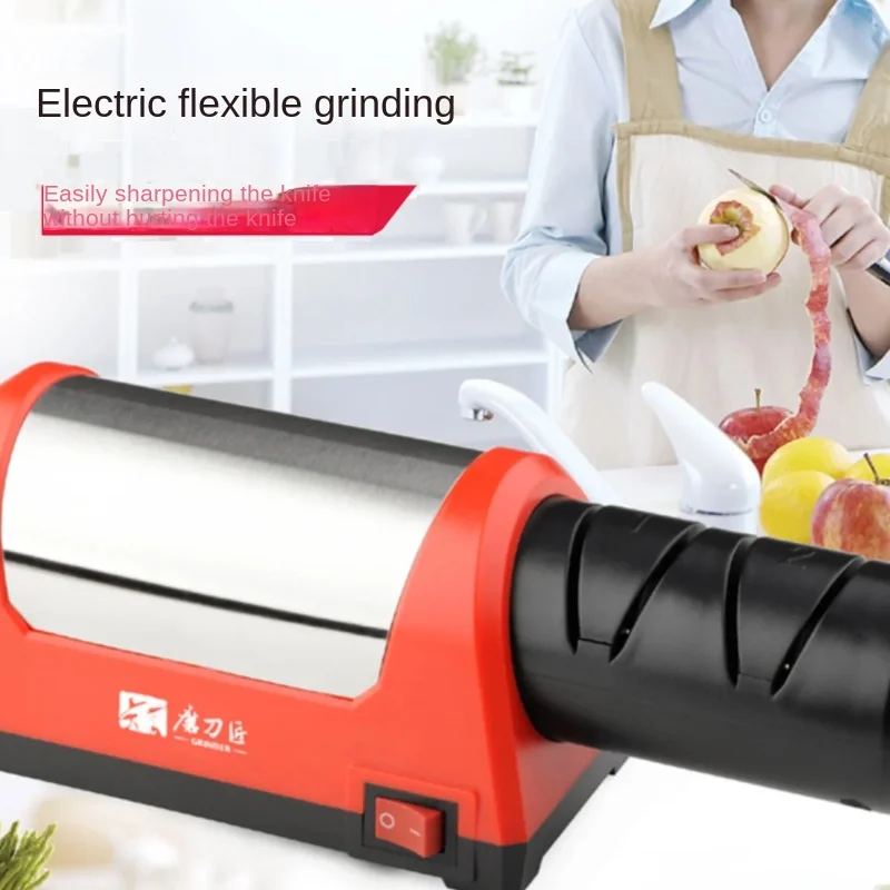 Knife Sharpener with Sharpening Stone Two Stages Diamond Kitchen Knife Sharpener Electric Diamond Steel Ceramic