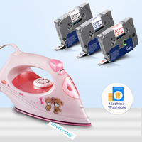 12mm Fabric Tape Replace Brother FA3 FA3R FA231 FA4 FA241 Label Tape Fabric Iron on Label Compatible Brother PT Label Maker h110