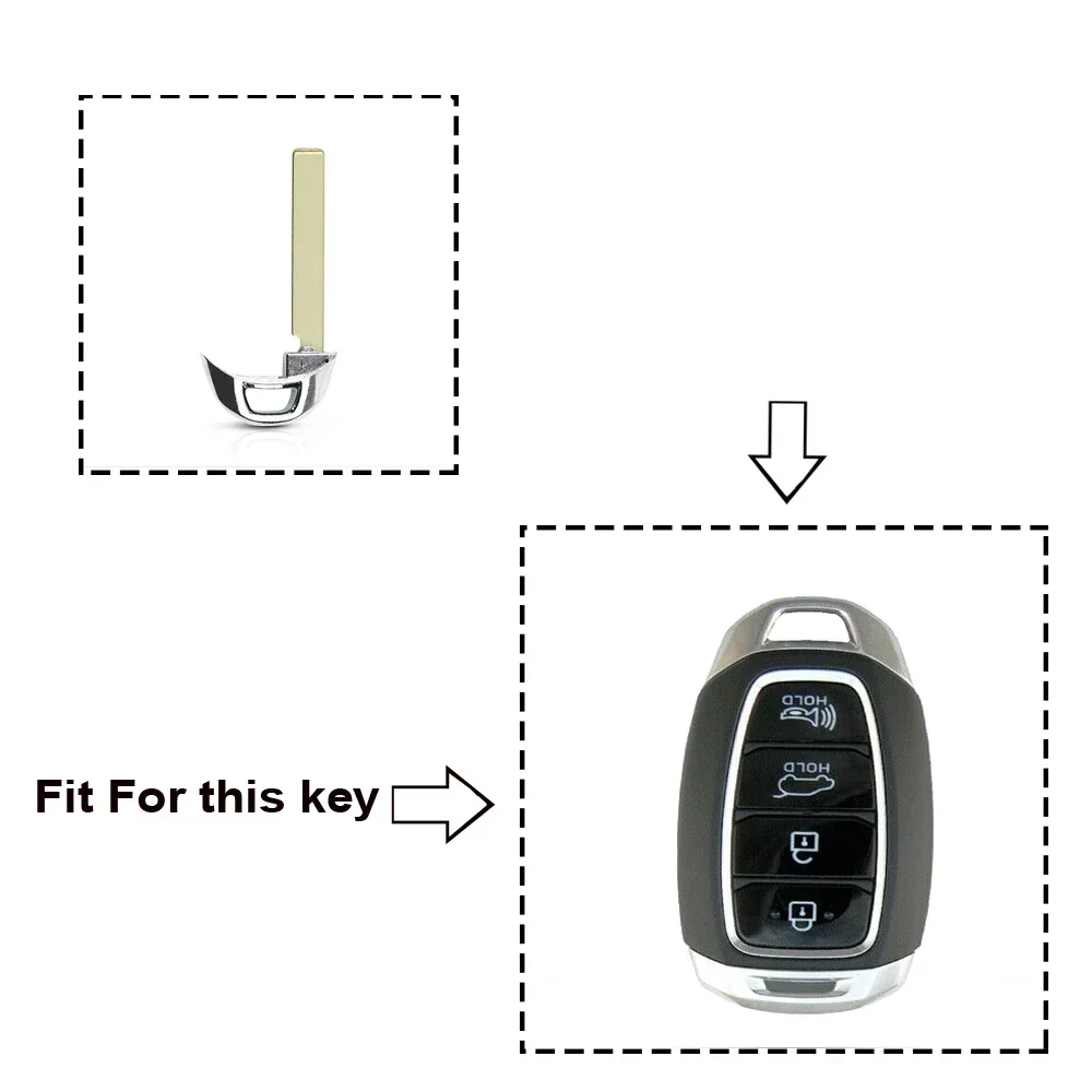 KEYYOU Smart Car Key Blade For 2017-2019 Hyundai Veloster Kona ix35 Tucson Accent Santa Fe Solaris  Azera Emergency