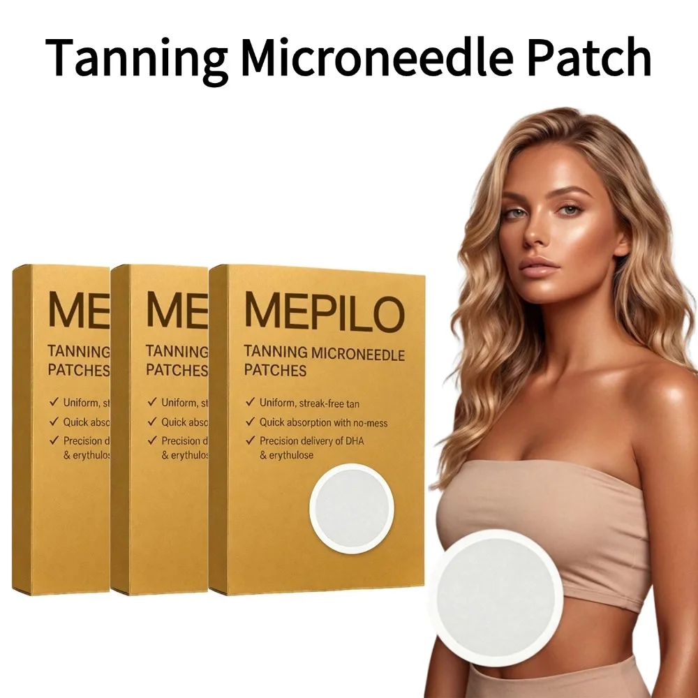 7PCS Tanning Microneedle Patch Skin Glow Stickers 1/10Pcs Natural Gentle Seaweed Hydrogel Body Bronzing Patch For Women Skincare
