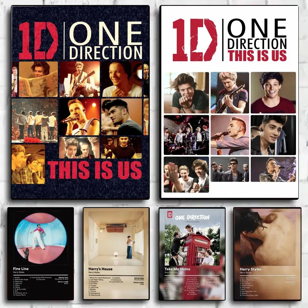 Band O-One Direction Poster Aesthetic Wall Art Print Modern Bedroom Living Room Decor Trendy Gift