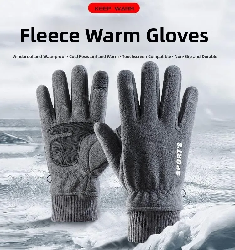 

Зимние перчатки Thiened Fce для мужчин и женщин, для занятий спортом на открытом воздухе, для езды на велосипеде, с откидной крышкой для сенсорного экрана, ветрозащитные, теплые, защита рук