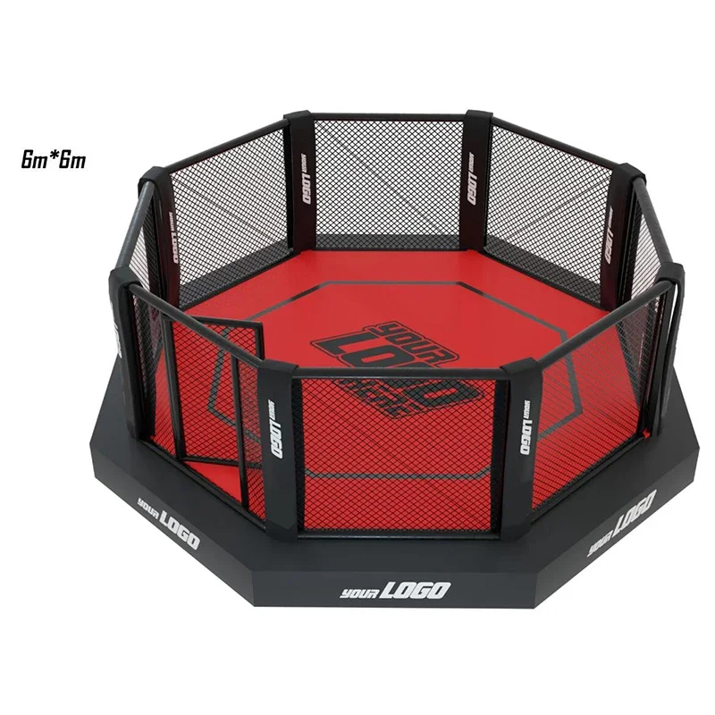 custom boxing ring de boxe usine au sol aiba wrestling steel cage fiba approved boxing ring mma muay thai octangle cage