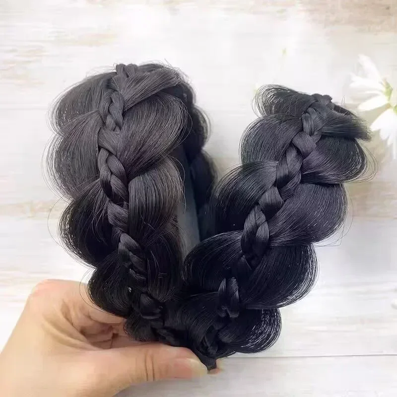 1pc parrucca Twist fasce per le donne trecce larghe a lisca di pesce fasce per capelli nastro per capelli fatti a mano cerchio per la testa Styling