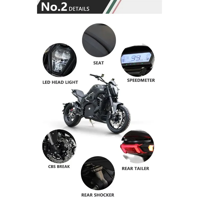 Zuimi High-end 200km/h Electric Bicycle Factory Direct Sales 12000W Motor Racing Motorcycle Support Custom Door-to-door Delivery