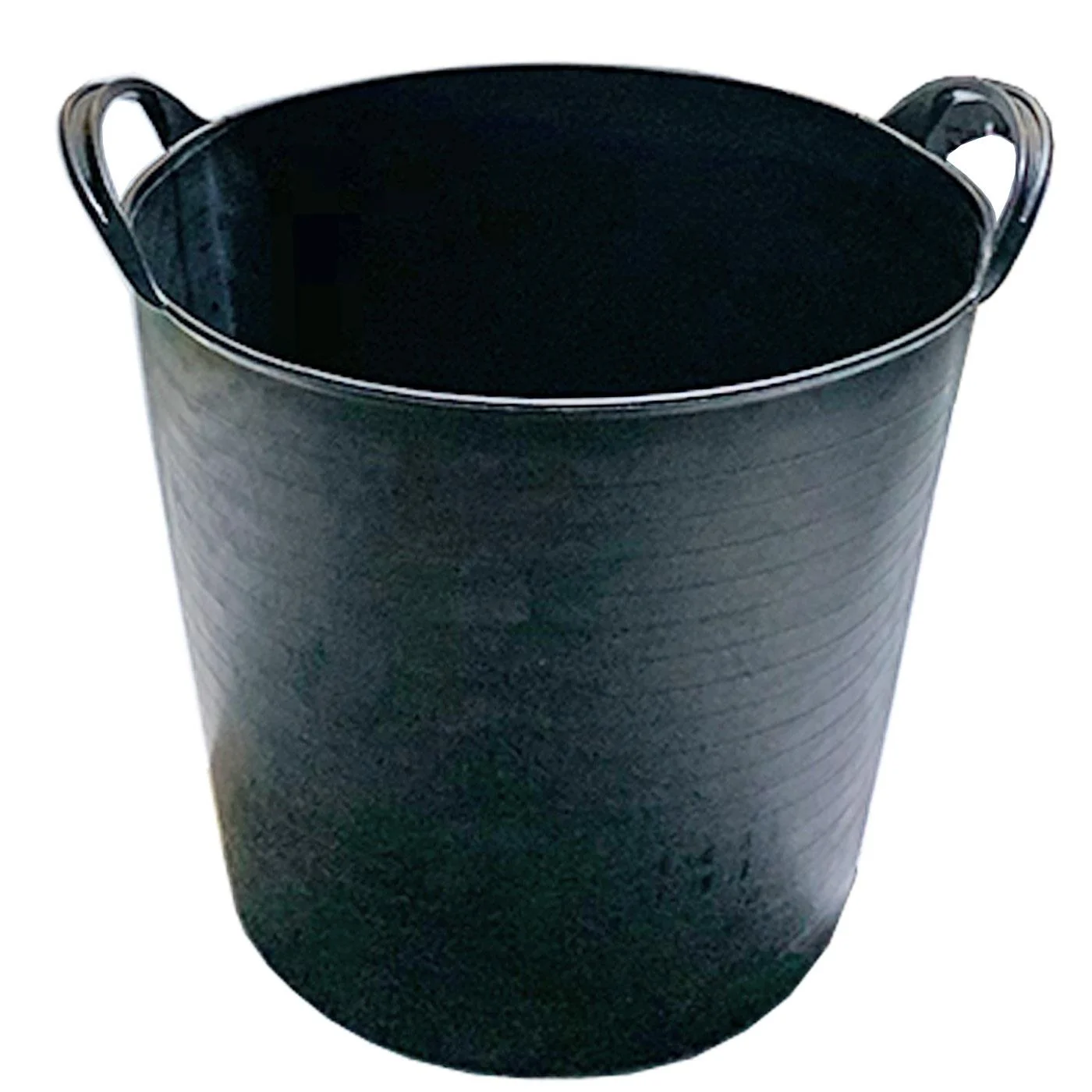 Tradineur-plastic carryman 26 liters, 30x36 cm, black. Basket, flexible bucket, multifunctional container, stable, garden,