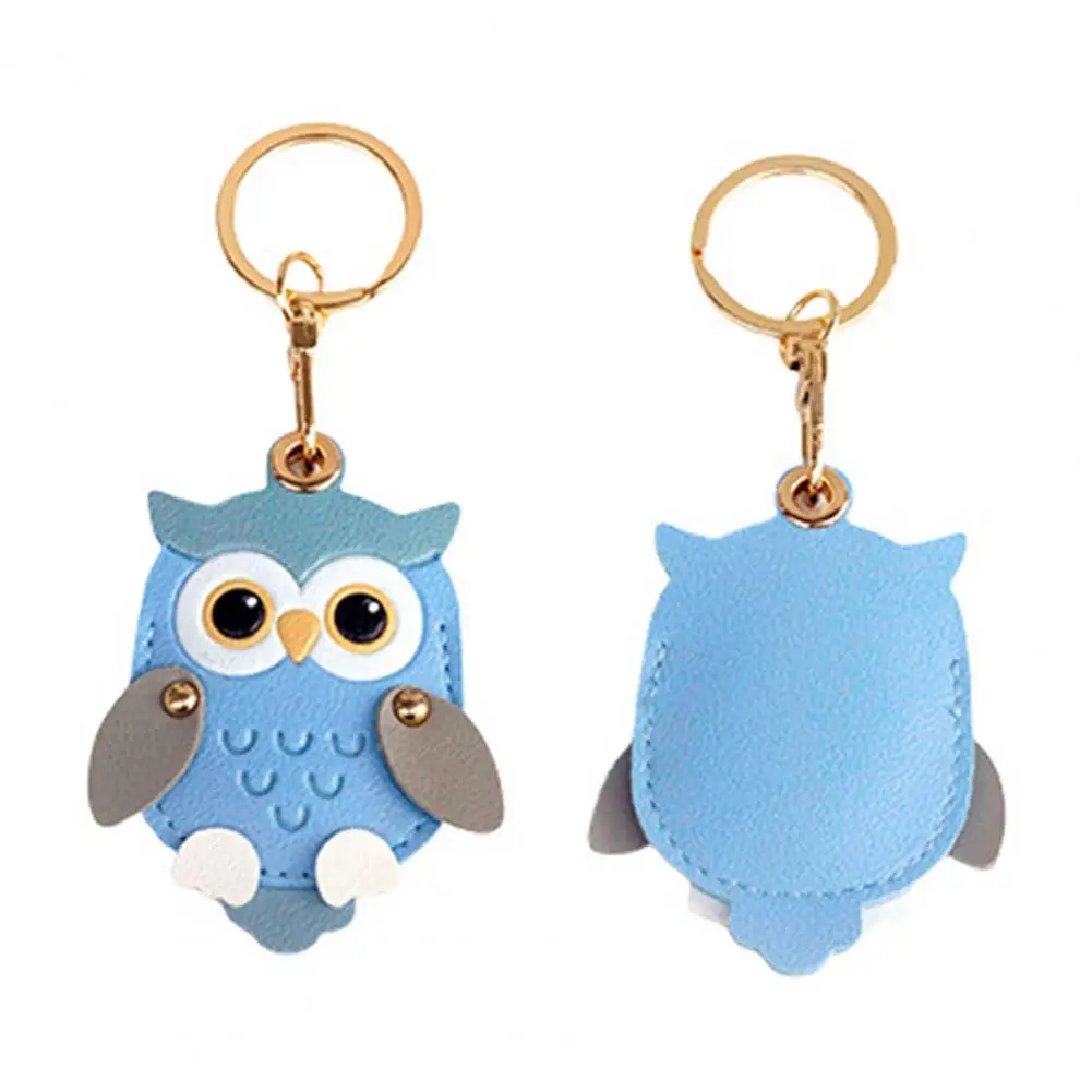 Keychain Pendant Cartoon Owl Charm Card Holder Faux Leather Access Card Case Decorative Keychain Accessory Decorative Keychain A view 3