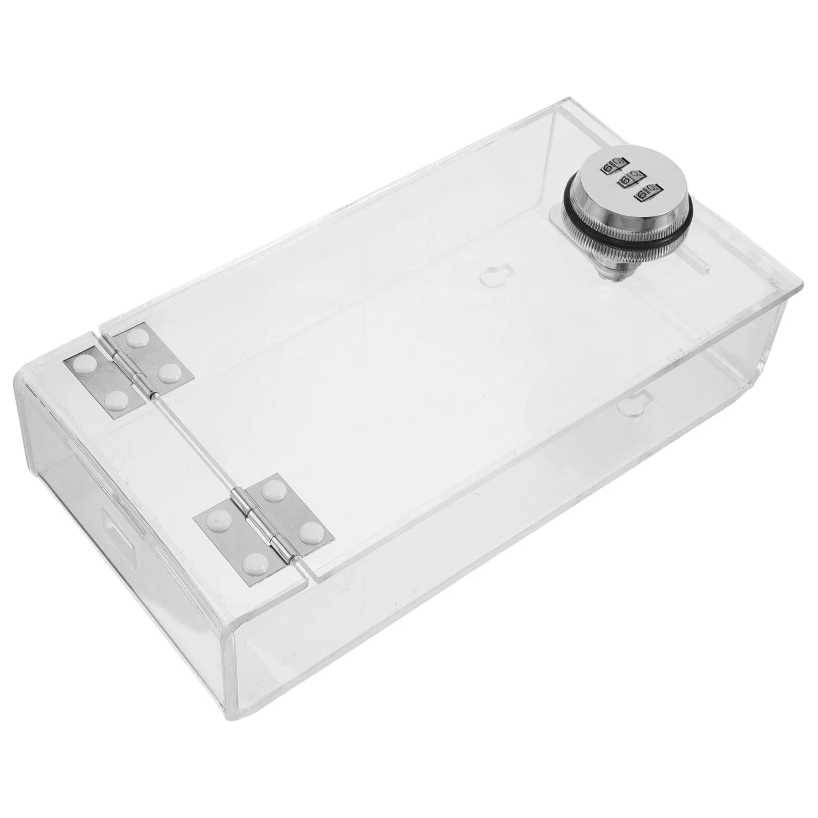 Lockable Clear Cellphone Storage Box Transparent Mobile Phone Organizer Lock Security Case for Classroom Office Self-Control