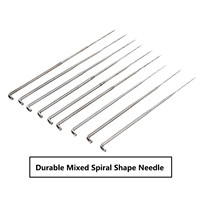 9pcs Durable Mixed Spiral Shape Needle Felting Handle Holder Wool Felt Set Kit DIY Crafts