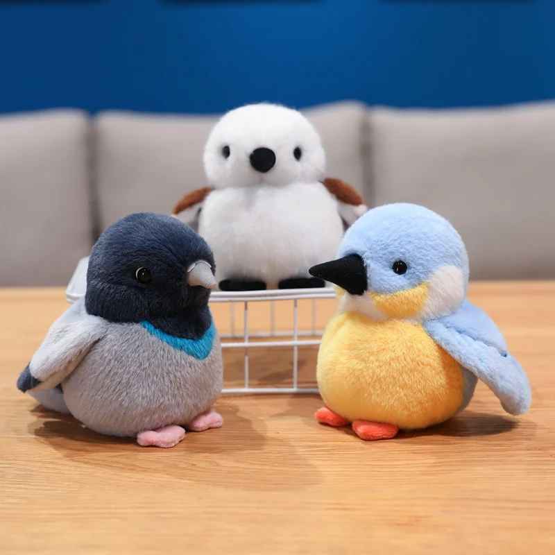 12 سنتيمتر لطيف ليتل بيرد ألعاب من القطيفة واقعية مضحك دمى على شكل حيوانات مقلد الطيور النقيق رقيق العنصر الزخرفية هدايا للأطفال