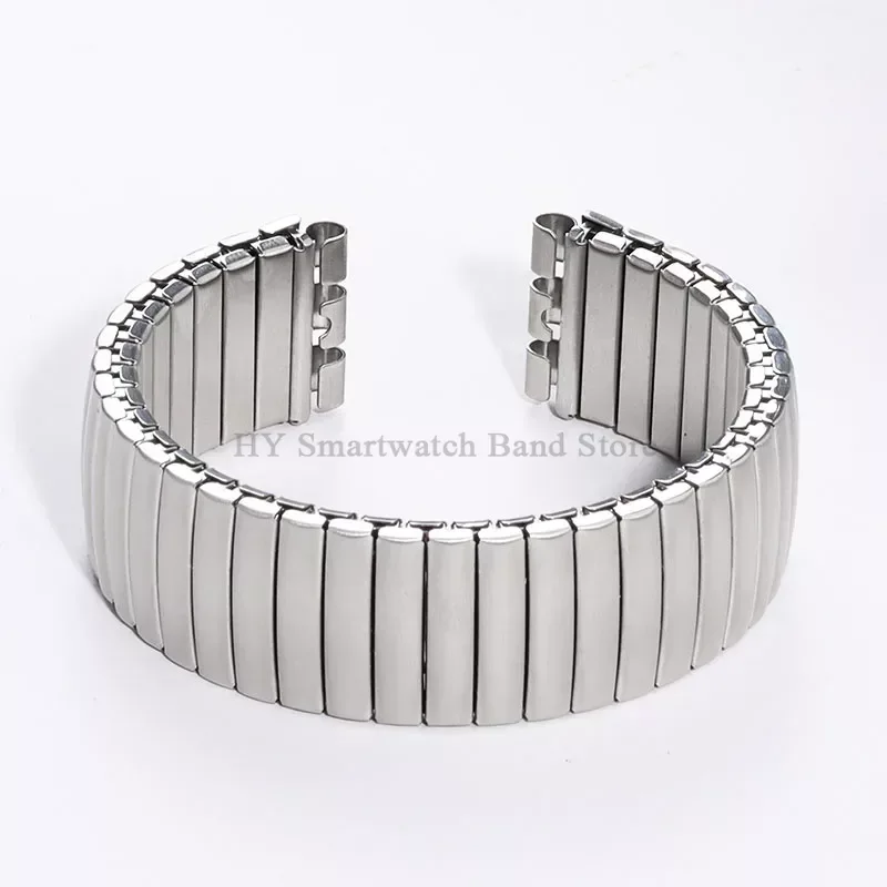 Elastic Metal Wrist Band for Swatch Watch Band 17mm 20mm Stretch Expansion Stainless Watch Strap Men Women Bracelet Accessories