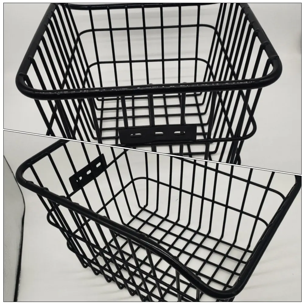

1Set Thickened Rear Bicycle Basket for Mountain E-Bike Scooter Kids Secure Hook Mount Stable Non-Tip Design Heavy Duty Cycling