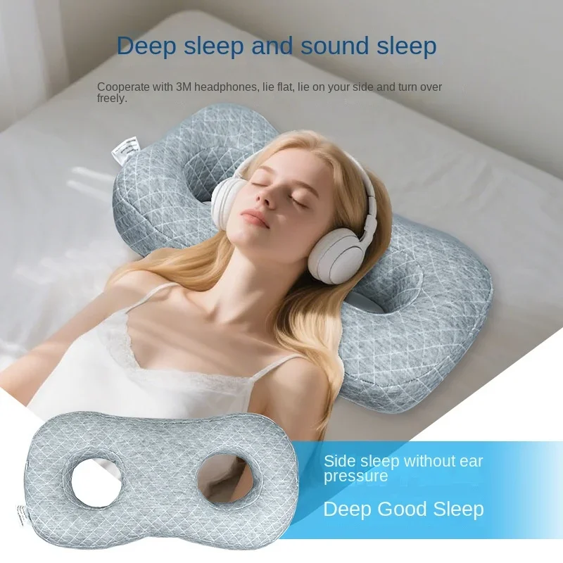 Ear hole protection pillow,pressure resistant ear pillow,non pressure ear pillow,side sleeping hollow music pillow,beauty pillow