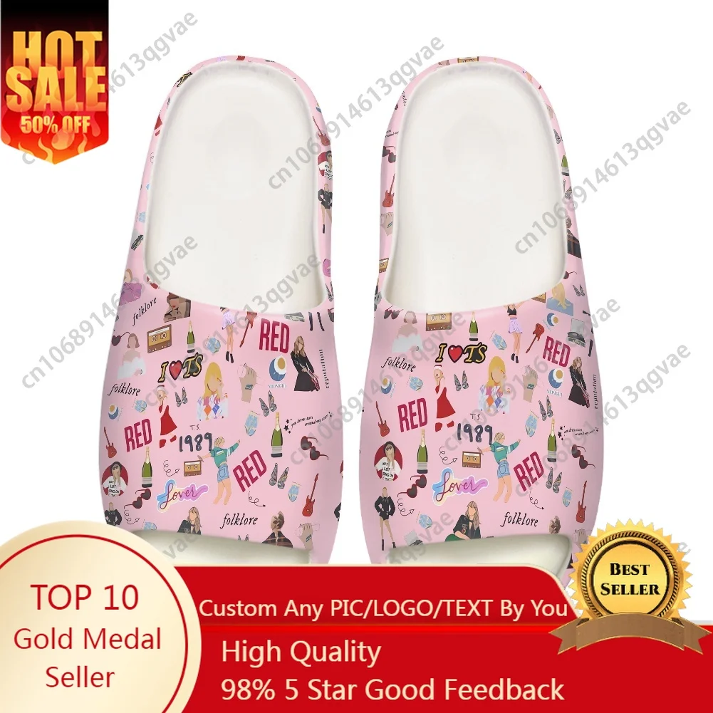 

Hot 1989 American Singer S-Swifties Soft Sole Sllipers Mens Womens Teenager Bathroom Home Clogs Custom Water Shoes on Sandals