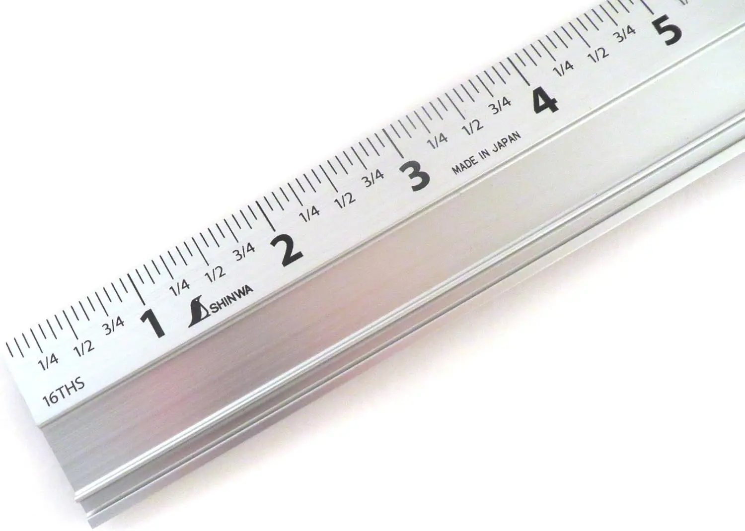 

12 inch Aluminum Cutting Rule Ruler with Non-Slip Rubber Backing for Woodworking, Measuring Tool