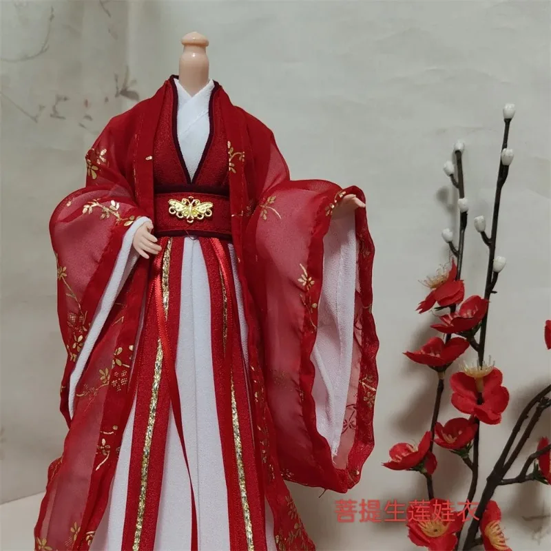 1/6 Maßstab Chinesisches Antikes Kleid in Verschiedenen Stilen Trägerloses Feenkleid mit Weiten Ärmeln Hanfu für 12-Zoll-TBL-BJD-Actionfigurenkörper – Detail 5
