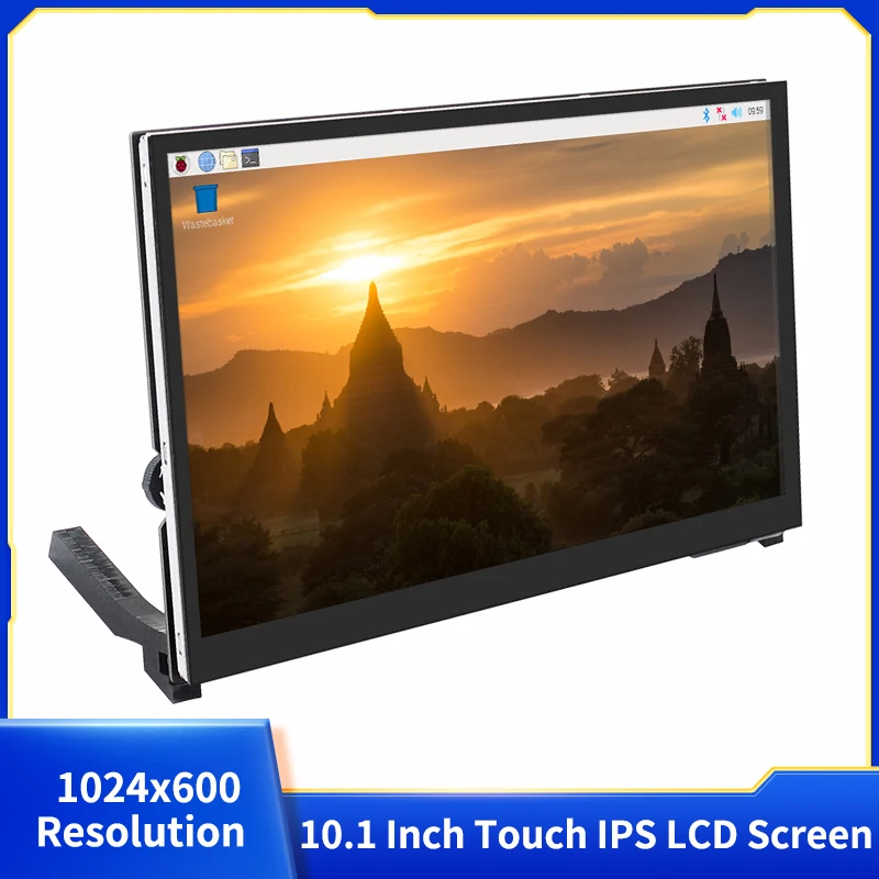 10.1 Inch Touch IPS LCD Screen Display 1024x600 With Speacker Monitor PC Secondary Screen For Raspberry Pi 5 4B 3B+
