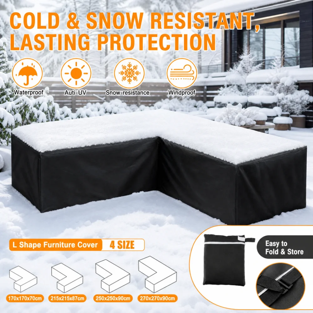 Outdoor Furniture L Shape - L-förmige Möbelabdeckung, wasserdicht, für den Außenbereich,