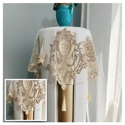 European lace embroidered pendant square tablecloth table mat washing machine refrigerator oven cover Christmas party decoration