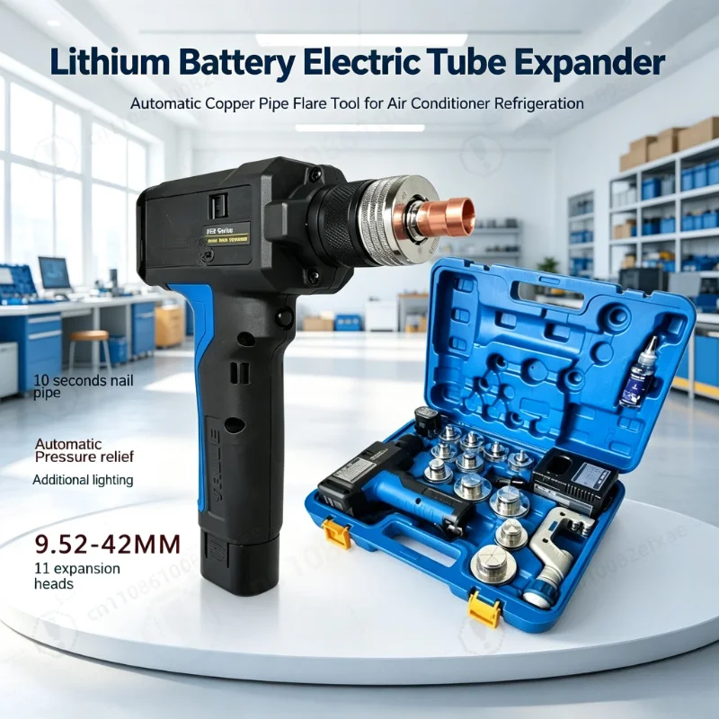 Lithium Battery Electric Tube Expander Automatic Copper Pipe Flare Tool for Air Conditioner Refrigeration