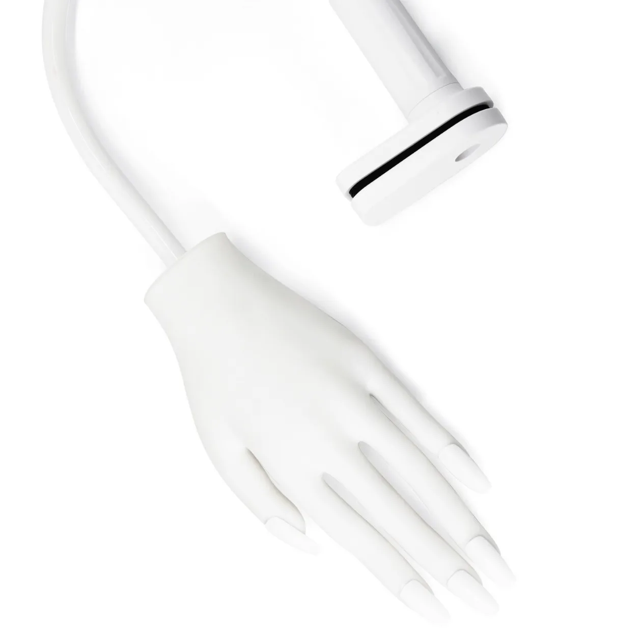 Silicone Nail Practice Hand 360° Flexible Bendable - Easy To Install & Disassemble Manicure Training Tool