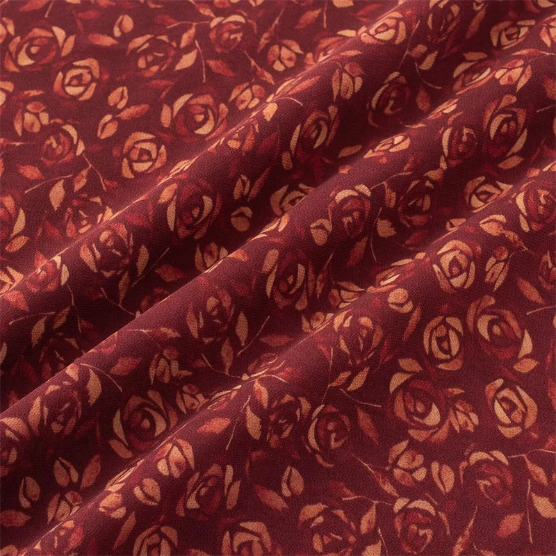 KEANKETIAN 2025 verão novo arco feminino rendas até em camadas com decote em v flor impressão midi vestidos férias vento fino chiffon deslizamento vestido