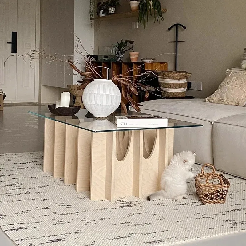 

Transparent Minimalist Coffee Table Geometric Eclectic Vintage Trendy Coffee Table Unique Luxury Mesa Auxiliar Salon Furniture