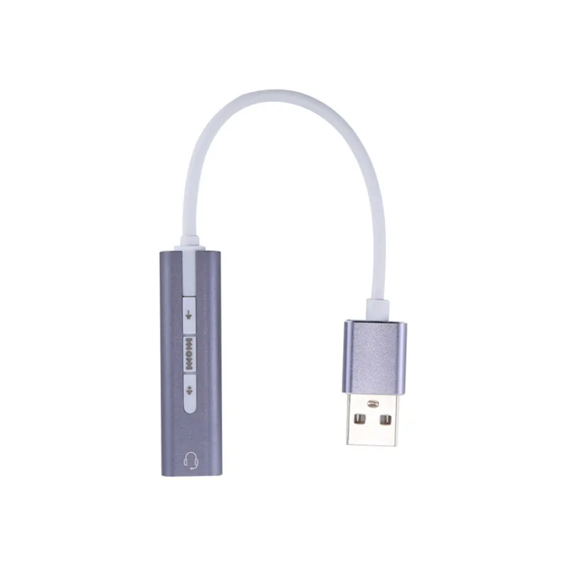 2 IN 1 3.5mm USB Audio Interface Microphone Headphone Adapter for PC Laptop USB Sound Card
