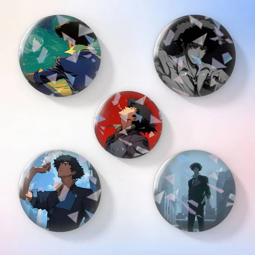 Broche de Metal de Spike Spiegel de Cowboy Bebop, Pin Decorativo de Moda para Sombrero, Bolso, Ropa, Regalo, Souvenir