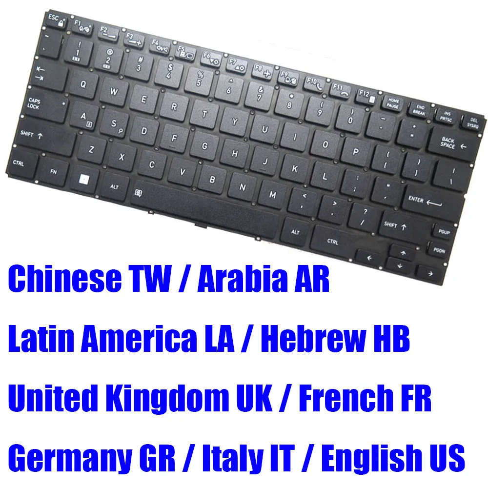 

UK US TW AR FR GR IT HB LA Клавиатура для ноутбука V6322B PK133Y01A00 02 06 08 09 10 14 17 21 Иврит Латинская Италия Германия Французский Черный