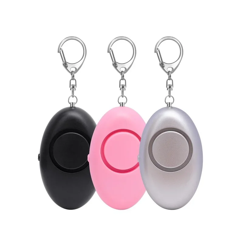 Portable Emergency Personal Security Alarms Self-Defense 125Decibels LED Light Safety Key Chain Pedant for Woman Kids Elderly