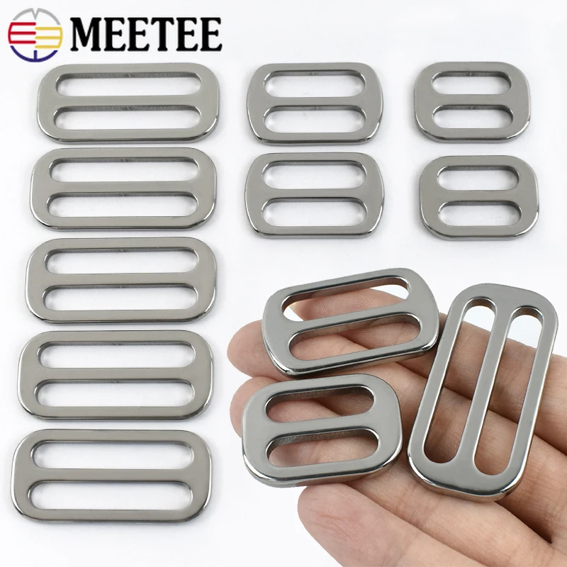 

2-10Pcs 20-38mm Stainless Steel Bag Buckles Webbing Strap Tri Glide Ring Buckle Belt Adjuster Clasp Hooks DIY Sewing Accessories