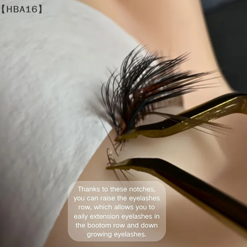 〔HBA16〕Precyzyjne pęsety do przedłużania rzęs z izolacją, strategiczny kąt otwierania, separator do przedłużania rzęs, narzędzia do makijażu