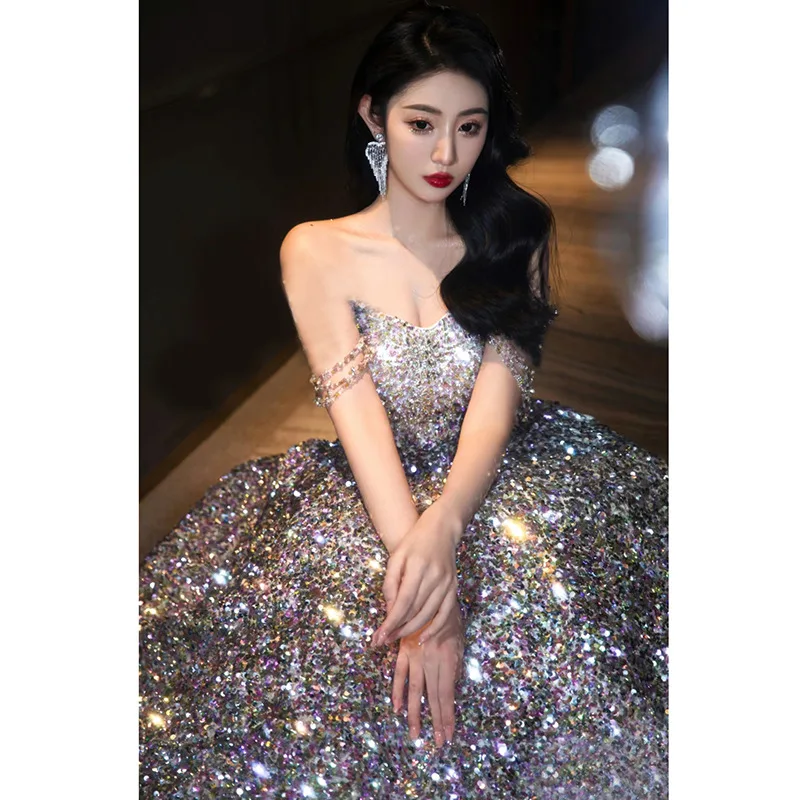 2023 Diamond Starlight Banquet Stage Party High Class Elegant Formal Dress