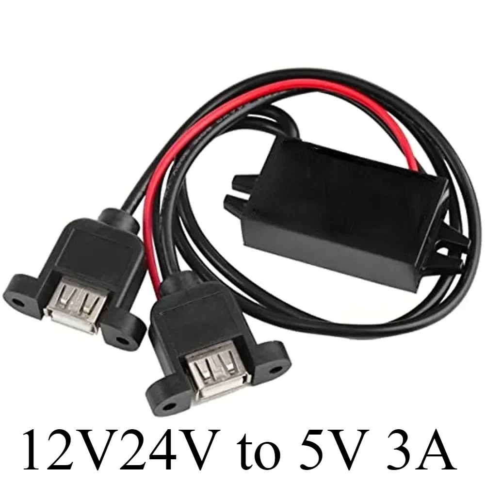 

12V24V to 5V 3A Micro Mini USB Step Down Voltage Power Supply Output Adapter Low Heat Auto Protection DC DC Car Power Converter